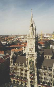 Marienplatz et la Mairie nouvelle